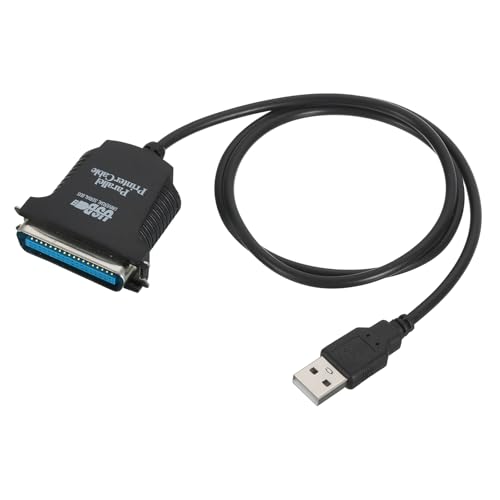 MECCANIXITY DB25 25-Pin Parallel Port Printer Cable, 2.3ft(0.7m) Male USB 2.0 to Female CN36 Converter with Nickel-Plated Connectors for Scanners Printers Black