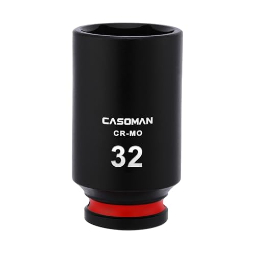 CASOMAN 1/2 Drive x 32mm Deep Impact Socket 6-Point Metric CR-MO
