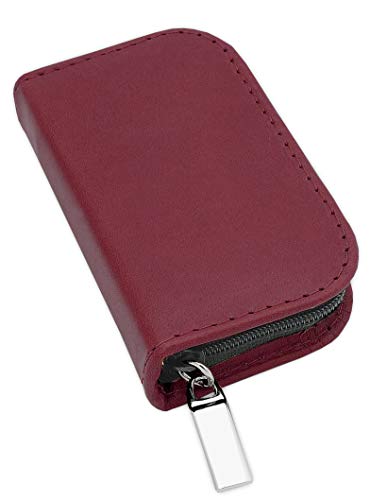 Vegetabiles Etui in rot mit 16 Schlaufen und Gläser(klar und leer) für z.B. Globuli Cover