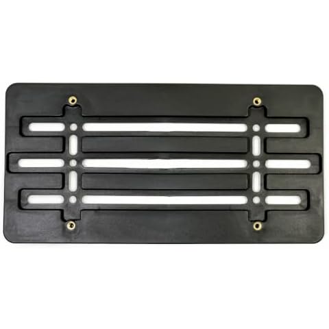 EACCESSORIES EA License Plate Holder Bracket for All Flat Bumpers – Universal Tag Mount Set for Cars, SUV, Truck, Golf Carts – ABS Plastic Plate Holder with Mounting Kit Hardware – US, Canada Standard Cover