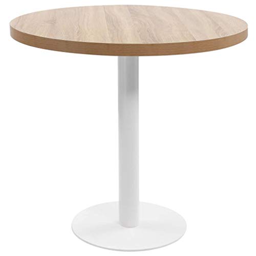 Table stable pour salon peu encombrante de 80 cm en acier