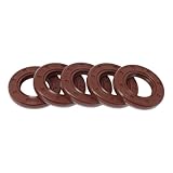 HEROFFIX Universelle Öldichtung TC Doppellippe mit Stahlfeder Dichtungsring Rotationswellendichtung 20x35x5mm Hochdruck FKM Gummi Braun 5 Stück