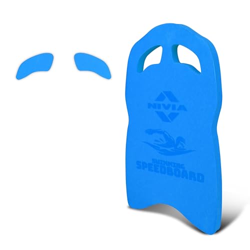 Image of Nivia SpeedBoard for Swimming, Sports Swimming Floats for Adults-Kids, Kickboard for Beginners Training, Float Pad with All Holding Angles (Blue)
