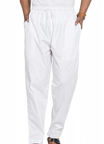 Men’s Cotton Pajama Pant, Elastic Waist, Lightweight Breathable, Regular Fit, Casual Nightwear Lounge Sleepwear Bottom