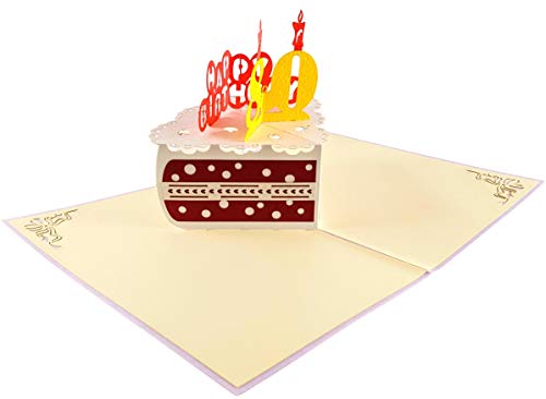 Igifts And Cards Happy 80Th Birthday Cake 3D Pop Up Card - Eighty, Awesome, Fun, Cool, Best Wishes, Unique, Special Occasion, Celebration, Husband, Wife, Best Friend, Bff, Congratulations #TOP3