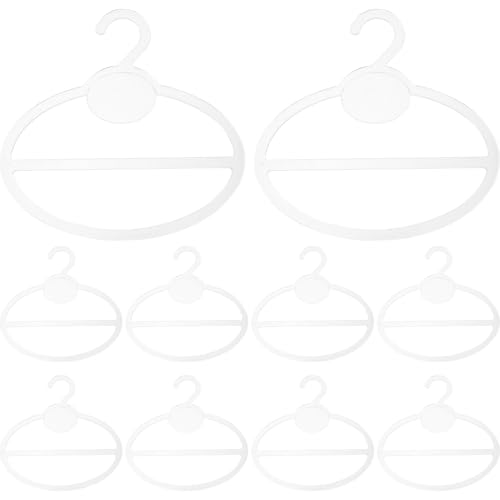 PRETYZOOM Lot de 10 Cintres Ronds Porte-Écharpes Organisateur Multifonctionnel pour Foulards Cravates Ceintures Et Accessoires Design Peu Encombrant pour Rangement Maison