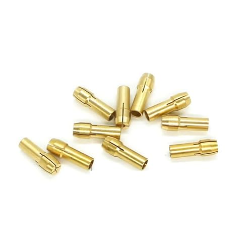 Portabrocas Mini mandril de latón for Motor eléctrico, broca con eje, adaptador de portabrocas, adaptador de broca sin llave de liberación rápida Accesorios para Herramienta Rotativa(10pc0.5-3.2mm)