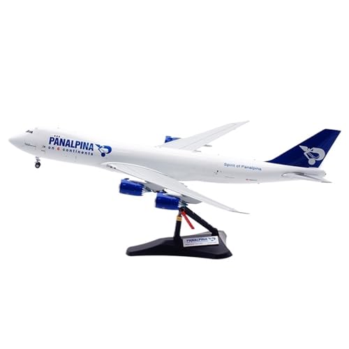 Réplica de modelos de aviones Panalpina Airlines B747-8F escala 1/200 acabado realista de 38cm