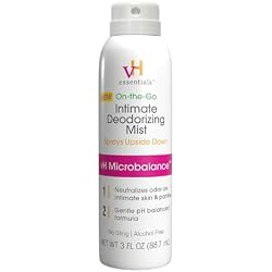 1 of vH essentials Feminine Spray, Intimate Deodorizing Mist, Gentle Odor Eliminating Ph Balanced Formula, Sting Free, Alcohol free, Continuous Spray, 3 floz.