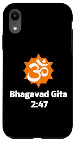 Inspiring Bhagavad Gita 2:47 featuring Om Case for iPhone XR