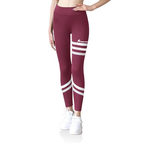 Ladies Leggings Striped Running Pants Gym Outdoor Sports Casual Yoga Pants Black