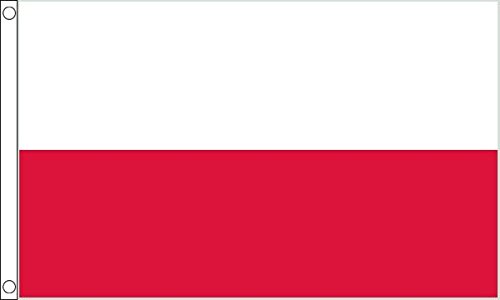 Flagtex Poland Flag Small 3ft x 2ft (90cm x 60cm), Polish National Flag for Garden Display Outdoor Polyester Flag