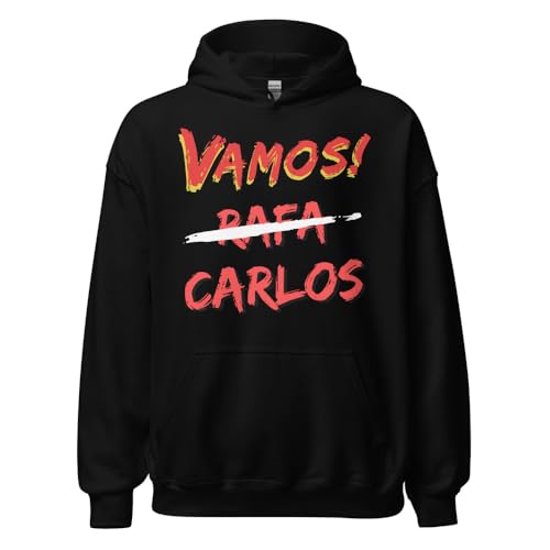 Sweat à capuche Tennis Vamos Carlos noir en taille S pour homme