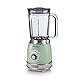 Ariete Vintage 583 Mixer aus Glas, Retro Multifunktionsmixer mit 4 Klingen, 4 Geschwindigkeiten + Pulse-Funktion, Ice-Crusher Funktion, 1,5 Liter Fassungsvermögen, 1000W, Grün