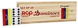 Dominos Set for Adults – Professional Double 6 Domino Cubano Set of 28 Tiles and Adults - Classic and Travel Board Game with Wood Case Juegos de Mesa Venezuela Country Flag Engraved Dominoes