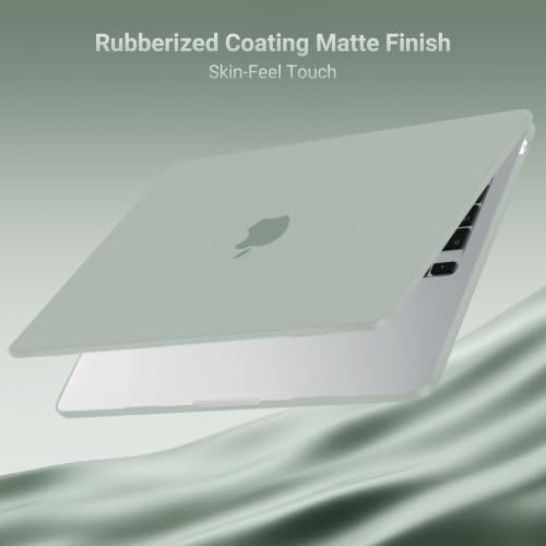 Image of MOSISO Compatible with MacBook Air 13 inch Case M5 2026 M4 2025 M3 M2 2024-2022 A3449 A3240 A3113 A2681,Hard Shell&Keyboard Cover&Screen Film&Pouch for MacBook Air 13.6 inch Case, Antique Green