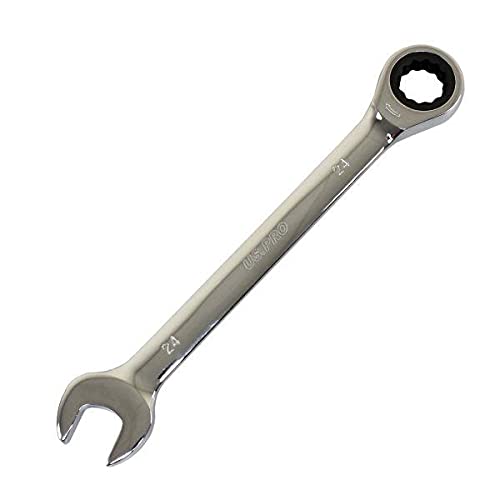 US PRO Tools 24mm Ratchet Spanner Wrench 72 Teeth Open & Ring End Wrench 3585