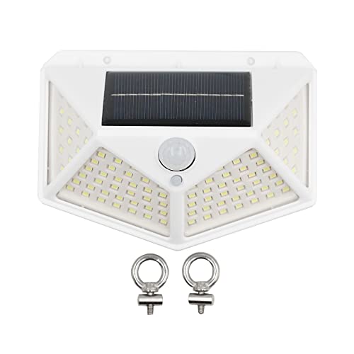 E-DONG ERDONG 100 LED Caravan Porch Awning Rail Light, Solar Lights Outdoor Solar Wall Lights with Motion Sensor Solar LED Light Waterproof Sunlight Powered- slides on awning rail