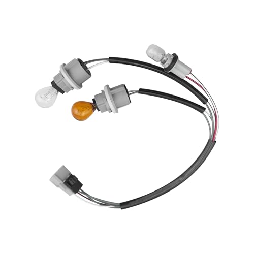 Right Rear Tail Light Socket Wiring Harness with Bulbs Fit