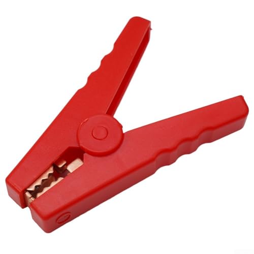 Il design innovativo di isolato per morsetti a coccodrillo fornisce una connessione affidabile ad alte correnti (rosso)