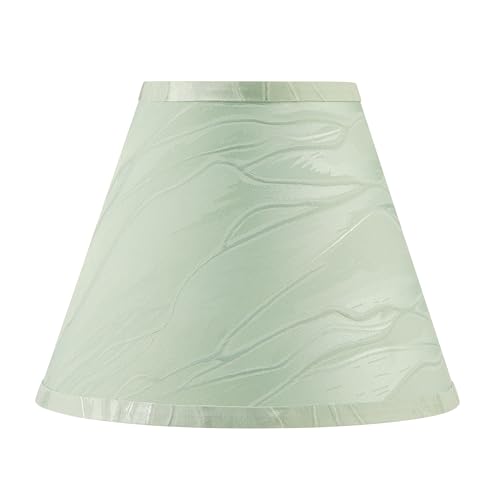 Aspen Creative 56037,Hardback Empire Transitional UNO Shade,Light Green Fabric,5"Top x 10"Bottom x 8"Slant,Slip UNO 33mm by Aspen Creative - Used condition - Image 3