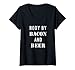 Womens Body by Bacon and Beer Funny Bacon V-Neck T-Shirt