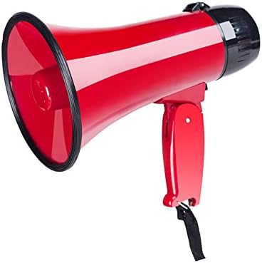 MyMealivos Portable megaphone bullhorn 20 Watt Power Megaphone Speaker Voice And Siren/Alarm Modes With Volume Control And Strap