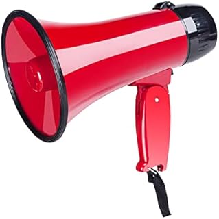 MyMealivos Portable megaphone bullhorn 20 Watt Power Megaphone Speaker Voice And Siren/Alarm Modes With Volume Control And Strap