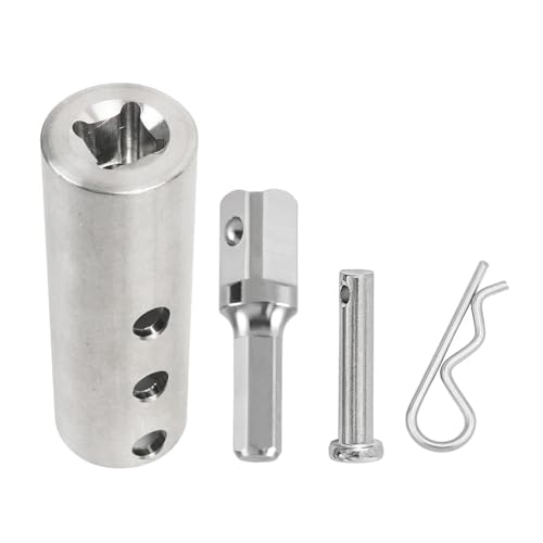 Upgraded Stainless Steel Trailer Jack Drill Adapter Kit Fits for 1 inch Jack Drive Shaft with a 1/2 in Socket Adapter Bit Kit by Vzesavc - Image 8