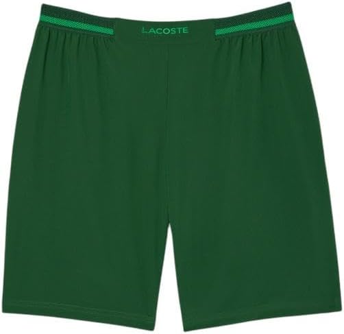 Lacoste Men's Sport Tennis x Novak Djokovic Shorts, Green/Bright Green, Small - Image 5