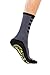 StopSocks - Hospital Socks Plus Yoga, Traction, Gym, Tread, Non Skid, Anti Slip Socks - Megaformer Plus The Perfect Running Sock Grey / Yellow - Crew - 1 Pair Large