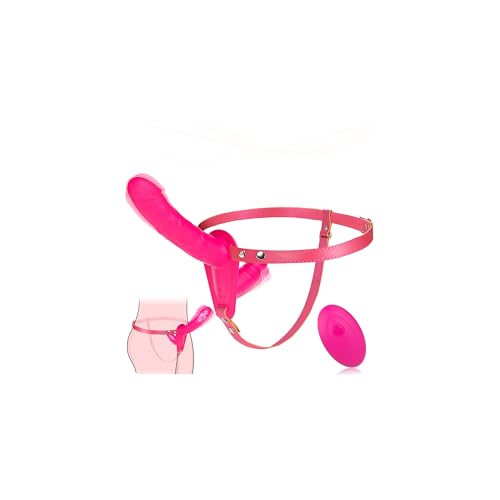 Wakelust 17 cm Strap On Umschnalldildos für Frauen Fetisch SM Lesben Masturbation Dildo Vibrator Mit 10 Vibrationsmodi und Verstellbarer Harness Realistischer Dildo Extrem Sexspielzeug für Paare