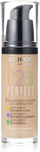 Bourjois Fond de Teint 123 Perfect Foundation for Women, 52 Vanille, 1 Ounce