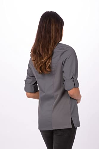 Chef Works Womens Lansing Coat Chefs Jackets, Gray, X-Small Us #TOP2