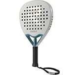 Raquex Excel Padel Racket - Black or White - 12K Carbon Frame, British Design, Reactive ImpactCore EVA 15 Foam, Tear Drop Shape, Twin Tube System for Durability - with Wrist Strap (White)