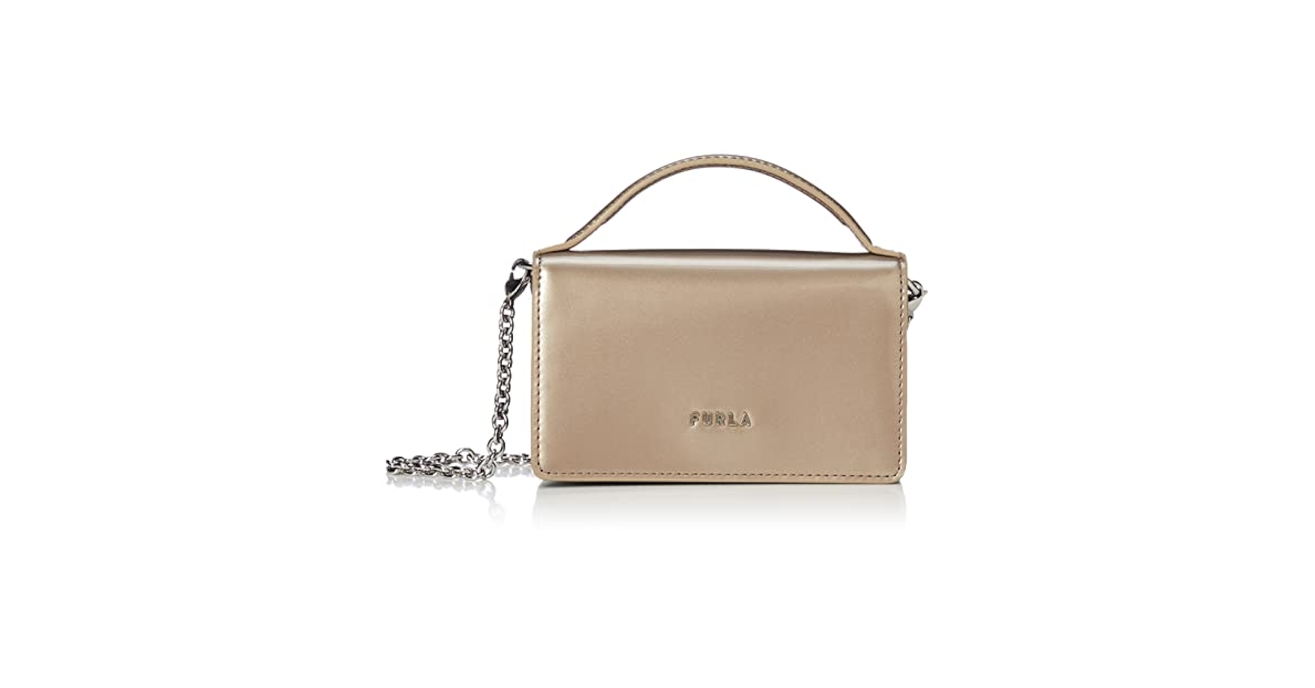 Furla SpLENDIDA MICRO BAG Shoulder Bag, Women's, TAUPE METAL