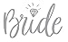 Bride Diamond Vinyl Sticker Decals (Pack of 2) for Car Window Laptop Phone (4" x 2.4", Silver)