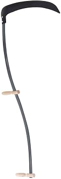 Tidyard Manual Steel Grass Sickle Kit, 57.1 Inch Durable Scythe with Wooden Handle and Grinding Stone for Garden Farm, Efficient Cutting Tool for Grass Weeds and Crops