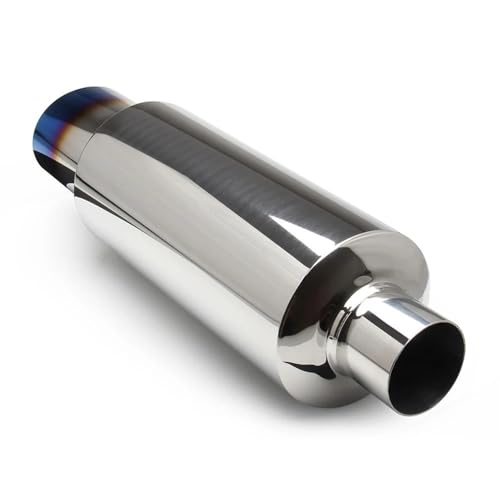 Embout échappement en acier inoxydable et gorge bleue titane pour finition automobile