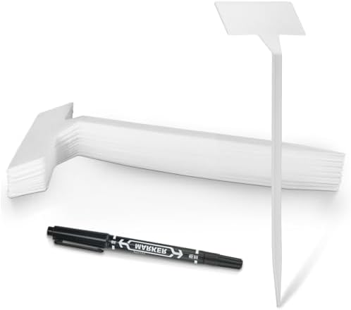 Suuwwn 30 Stück Pflanzenschilder 30cm - T-Förmige Gartenetiketten Aus Kunststoff