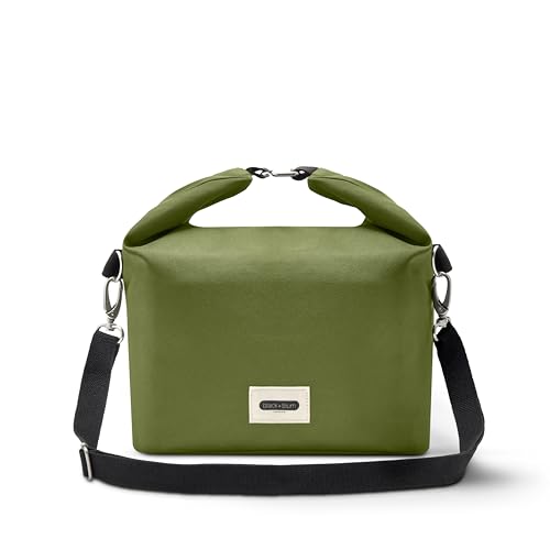 Black+Blum   Lonchera térmica reciclada con correa para el hombro, enfriador térmico a prueba de fugas para mujeres, hombres y niños, transportador de comidas reutilizable, sin BPA, musgo