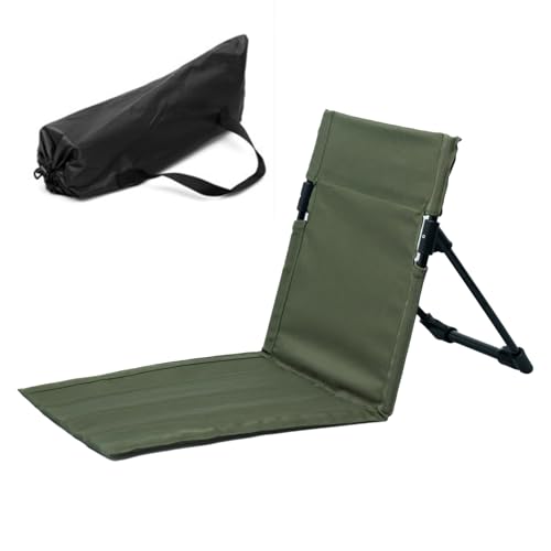 ilkqeppe Portable Campaign Chair Outdoor Lazy Chair Lightweight Folding Camping Chair with Detachable Waterproof Cushion & Storage Bag Compact Portable Seat for Fishing Hiking Barbecues Outdoor Activ