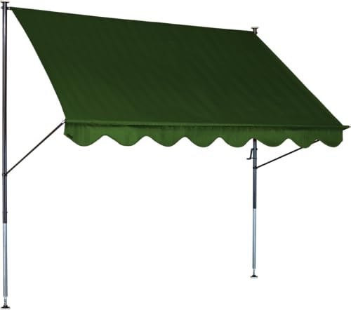 Angerer Freizeitmöbel GmbH Tenda da Sole a Morsetto Standard, Montaggio Senza Fori e tasselli, Ideale per Appartamenti in affitto (Verde, 300 cm)