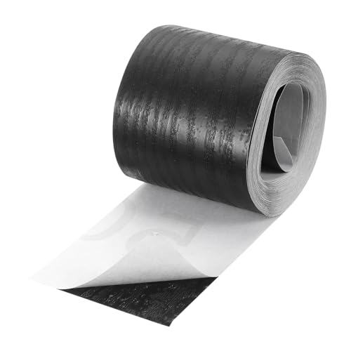 Image of uxcell 1 Roll Wood Grain Tape, 2.36 inch x 26 Ft Realistic Textured Repair Tape Self Adhesive Wood Textured Patch for Floor Wall Door Table Cabinets Desk Furniture Home Decor(Black)