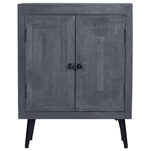 Aparador de madera maciza de mango 60x30x76 cm bufé de almacenamiento 4