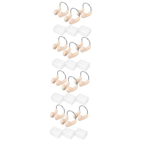 GOOHOCHY 4sets Diving Nose Protector Swimming Nose Clip for Kids Adults Silicone Plugs Pack 3pcs*4