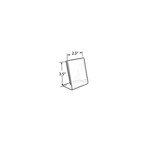 Azar Displays 112739 2.5" W X 3.5" H Vertical L-Shaped Sign Holder -10Pk #TOP2