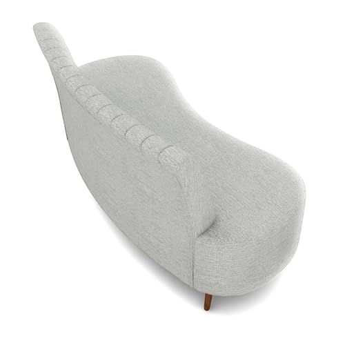 Sofá Living Decorativo 2 Lugares 1,35M Katara Cinza Claro Linho G33 - Gran Belo