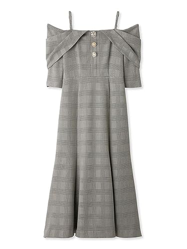 [リリーブラウン] L.B CANDY STOCK ビジュー釦オフショルミディドレス LWFO234805 レディース BLK