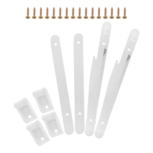 NAMOARLY Juego de 2 Conectores de Riel de Elevación para Cuna en Plástico Blanco con Tornillos, Diseño Resistente y Liso para Proyectos de Muebles y Gabinetes